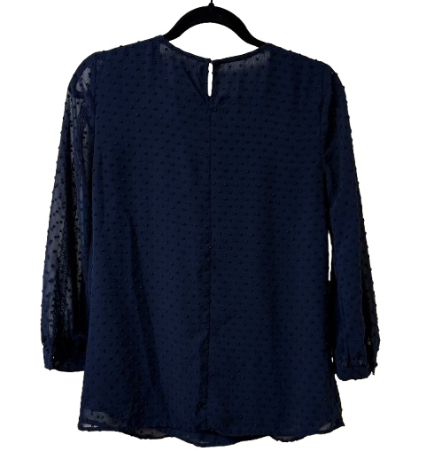 J Crew Navy Blouse SZ 2 | Preowned