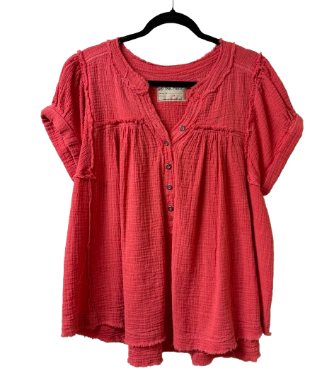 We The Free Coral Top Short Sleeves XS | Preowned