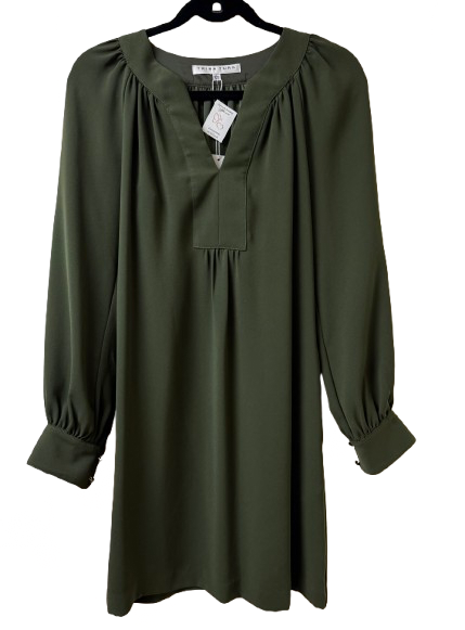 Tina Turk Olive Long Sleeve Dress XS New with Tags | Preowned
