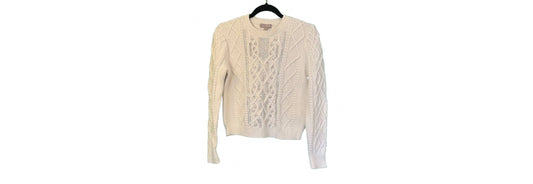 J Crew Sweater Whitw with Silver Beads - SM