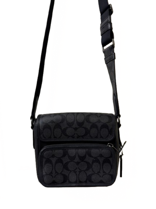 Coach Black Signature Logo Crossbody Bag | Preowned
