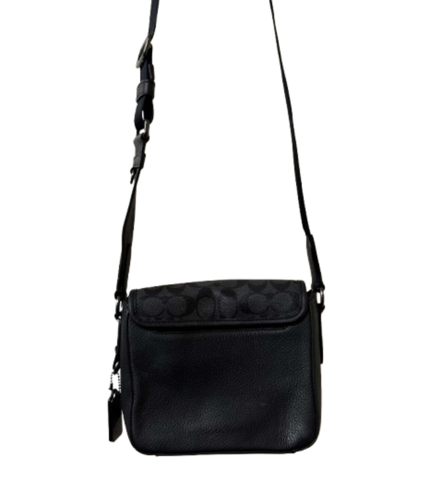 Coach Black Signature Logo Crossbody Bag | Preowned