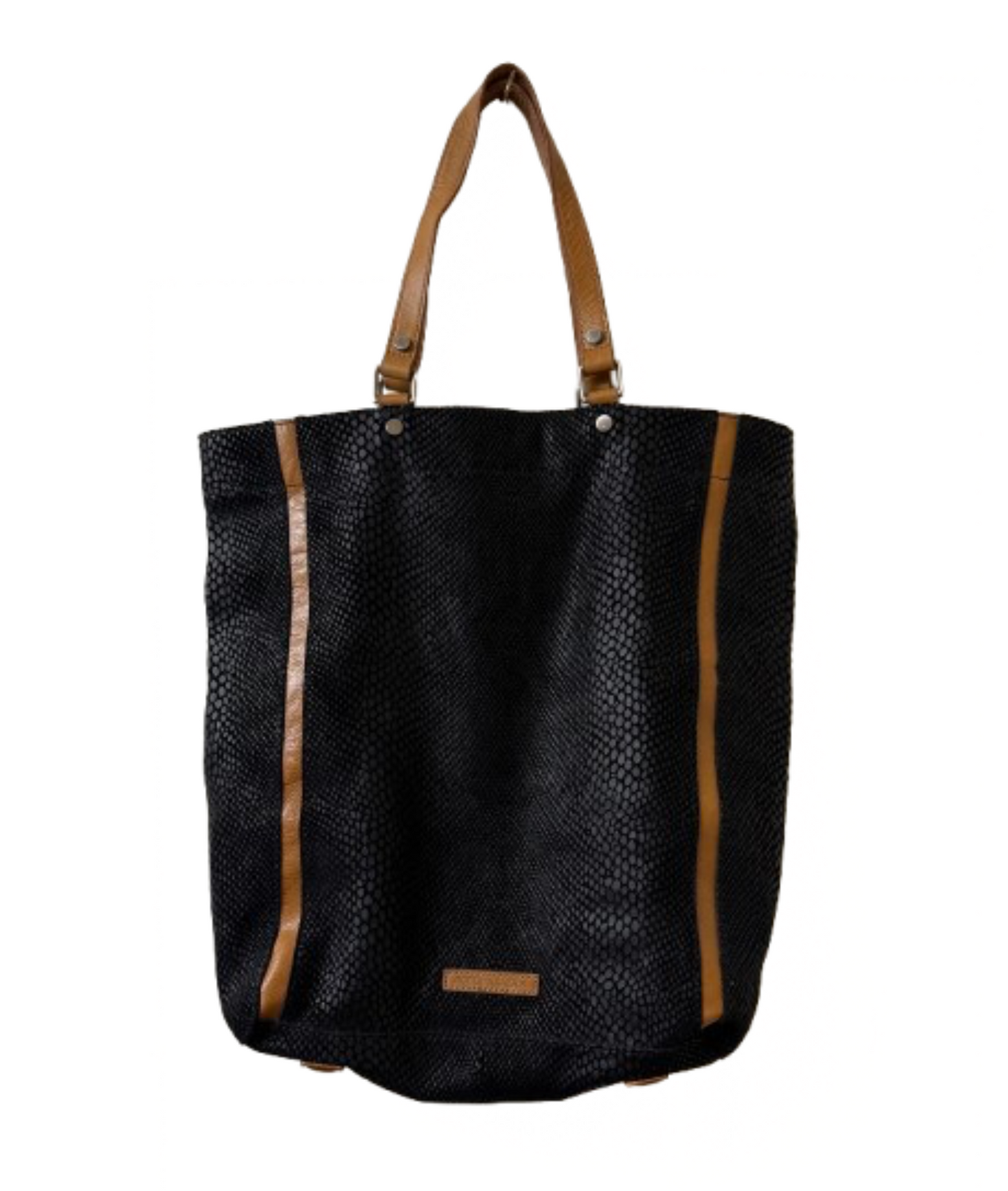 BCBG Maxazria Black Leather Tote Bag | Preowned