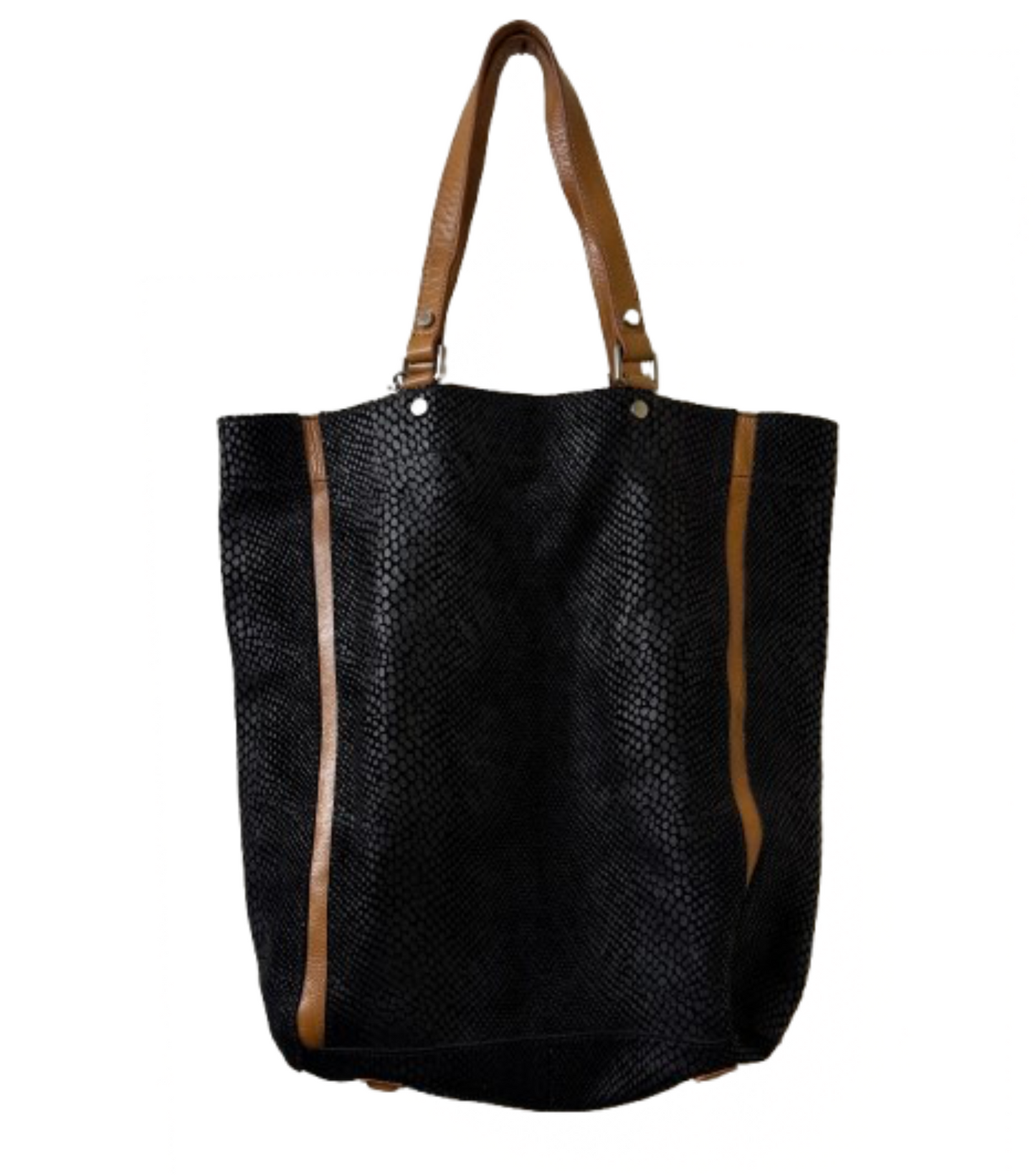 BCBG Maxazria Black Leather Tote Bag | Preowned