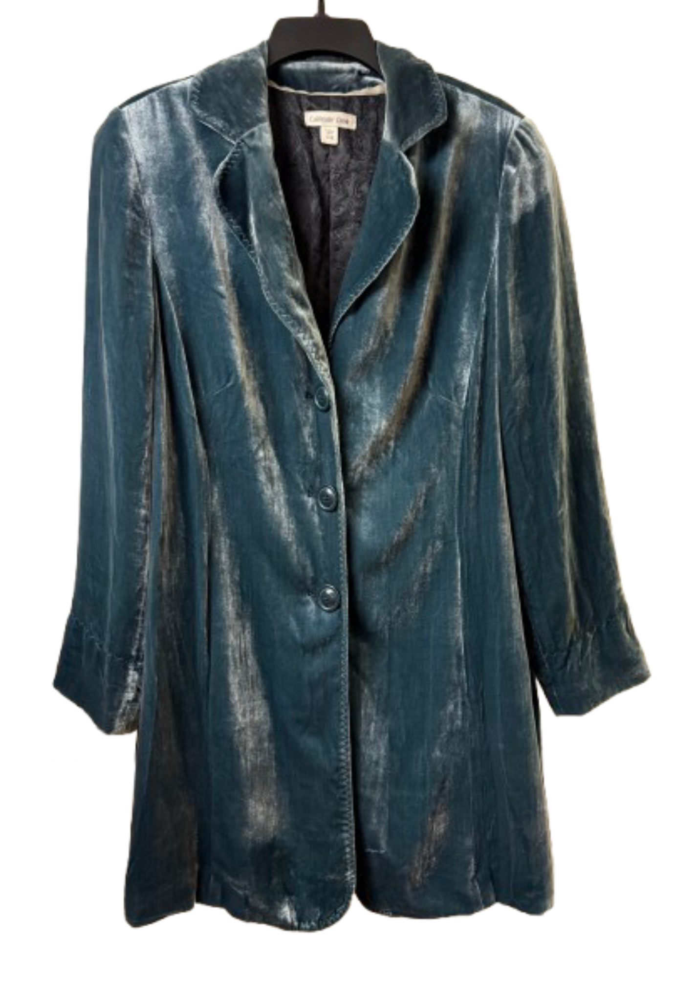 Cold Water Creek Green Crushed Velvet Blazer - W 18 | Preowned