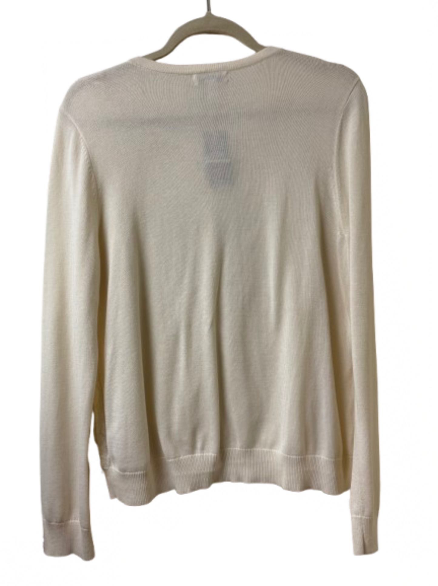 Charter Club Cream Lace Cardigan Sweater - Petite Large | Preowned