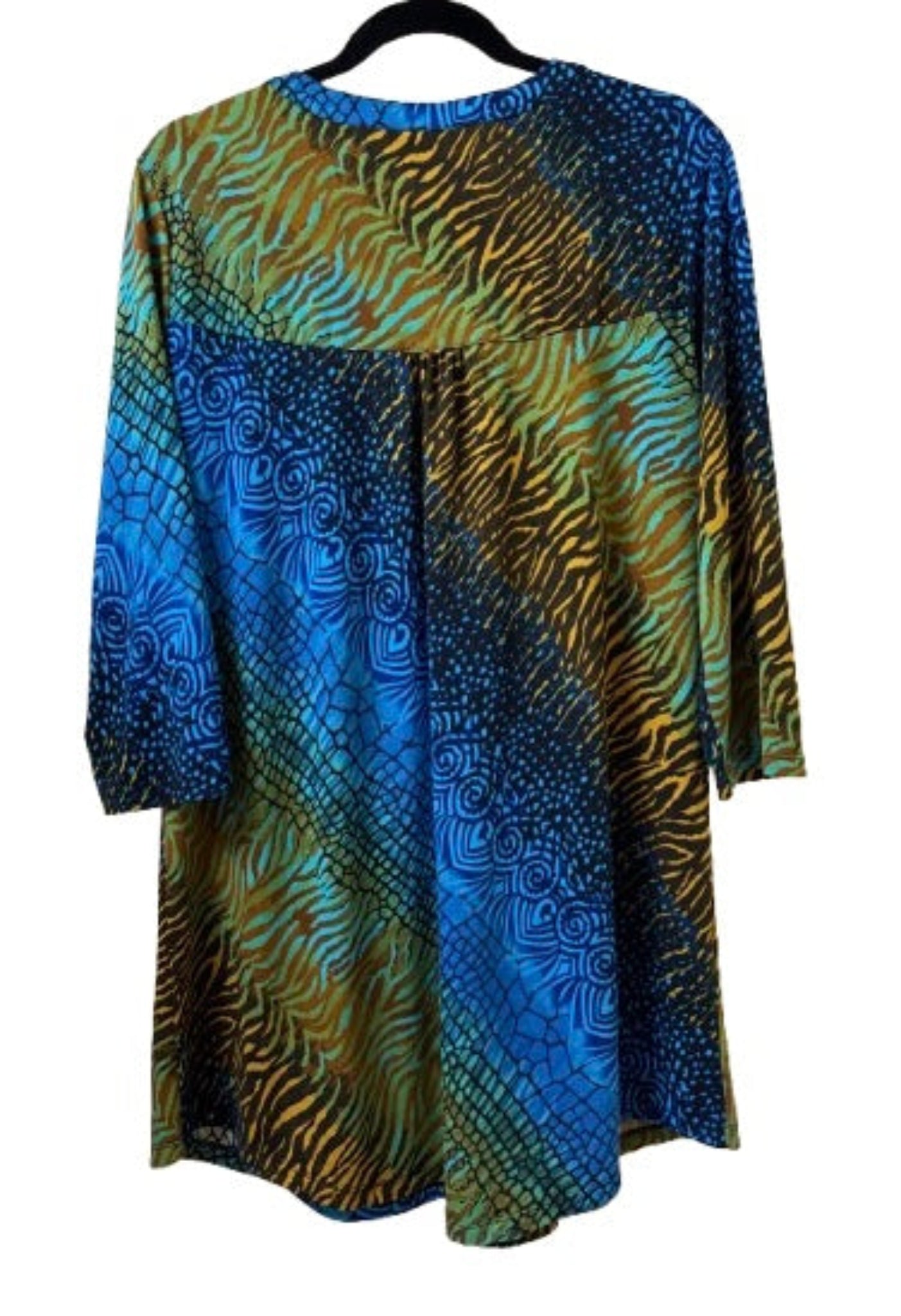 Serengeti Multi Color Blue Top - X Large | Preowned