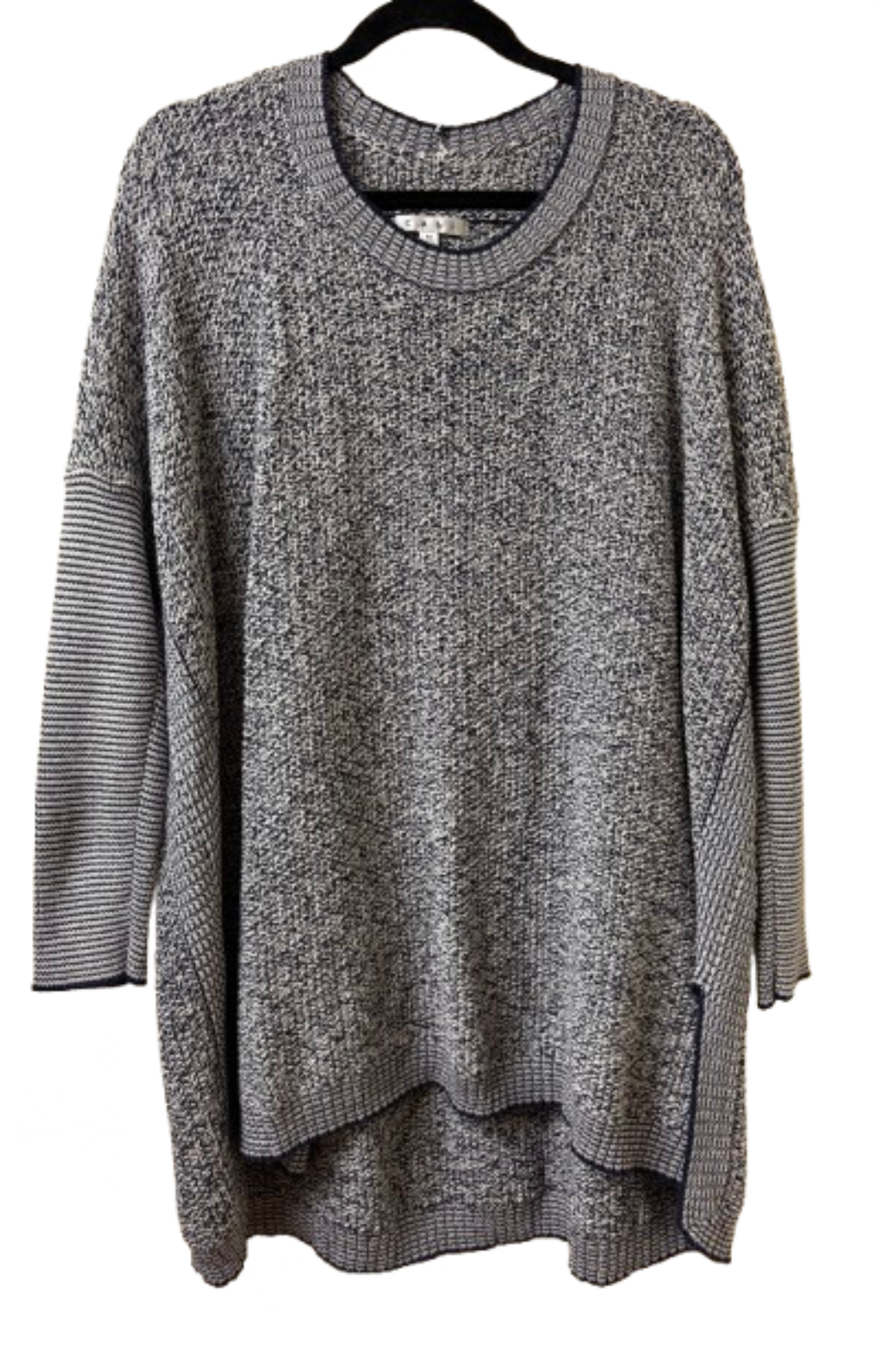 Cabi Oversized Black and White Knit Sweater - Medium | Preowned