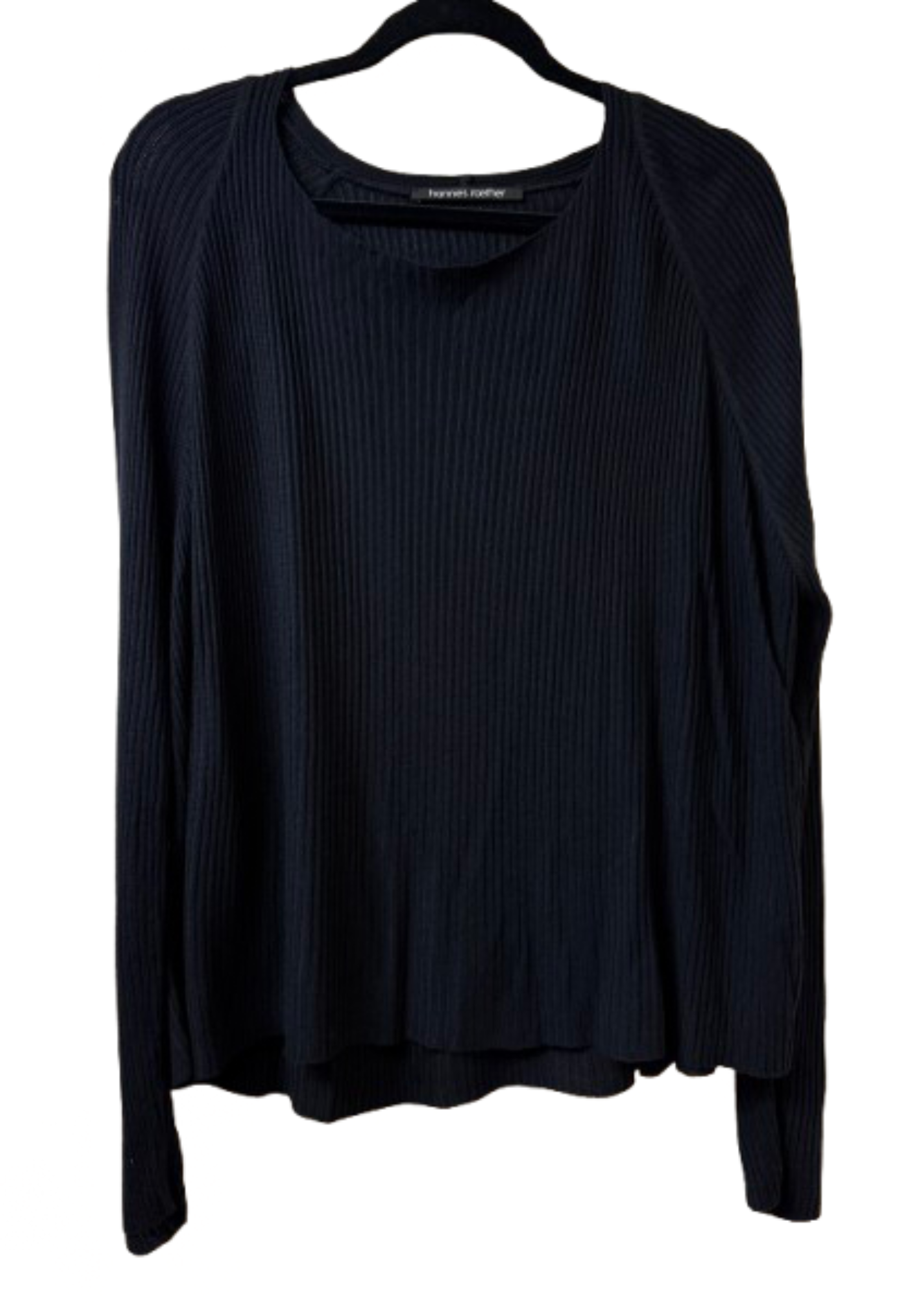 Hannes Roether Black Knit Top - X Large | Preowned