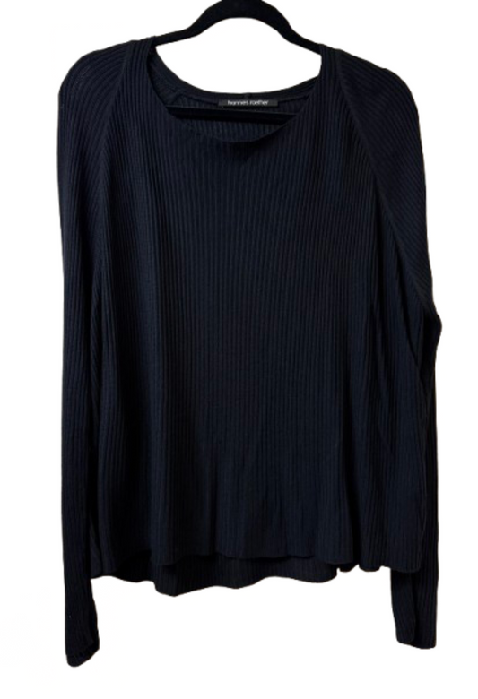 Hannes Roether Black Knit Top - X Large | Preowned