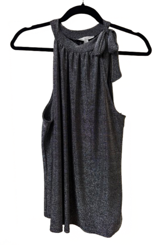 Green Envelope Black Sleeveless Shimmer Top - Large | Preowned