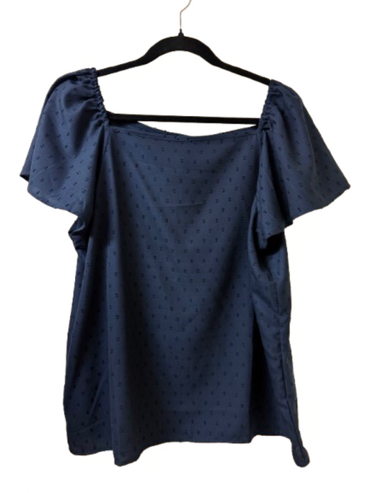 Ann Taylor Short Sleeve Navy Blue Blouse - Large | New with Tags