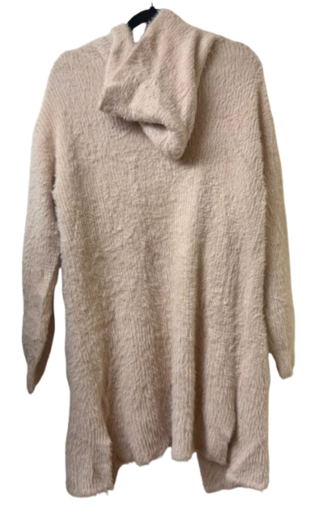 Ivory Cardigan Sweater with Hood - One Size