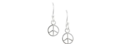 Earrings Tiny Peace Hook by Tomas