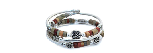 Terrain Spiral Bangle Bracelet Aqua Terra Jasper