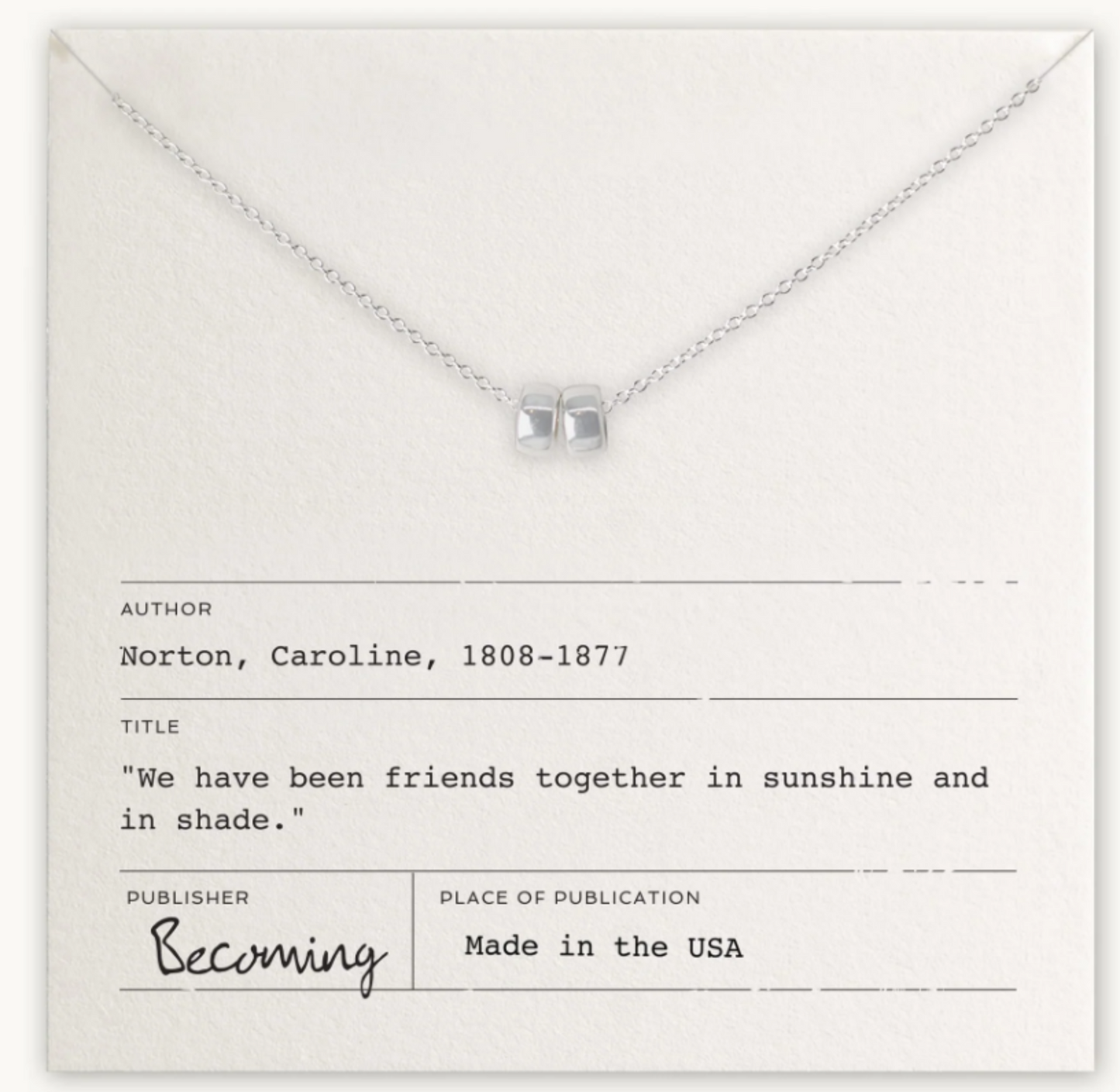 Necklace Friends Beads Sterling Silver