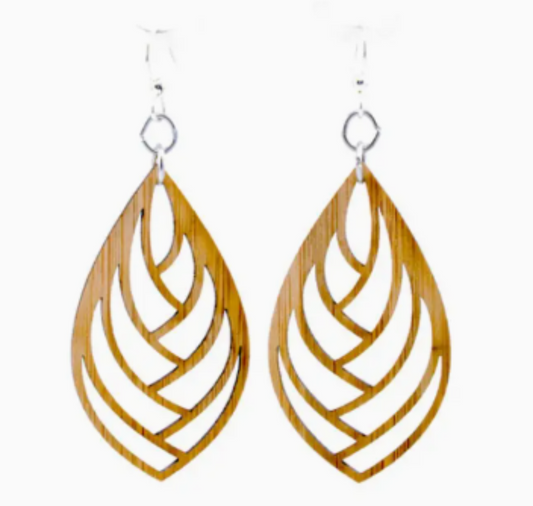 Wooden Earrings Enhanced Bamboo