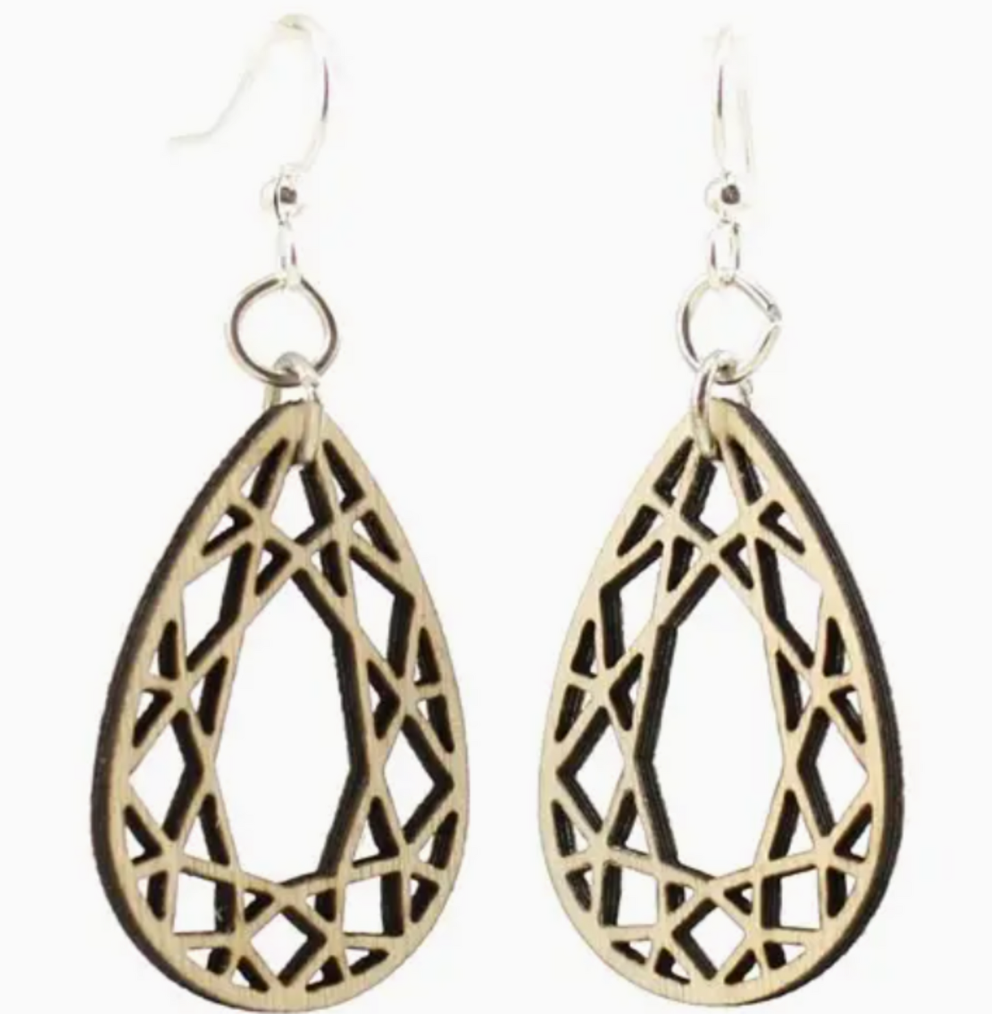 Wooden Earrings Teardrop