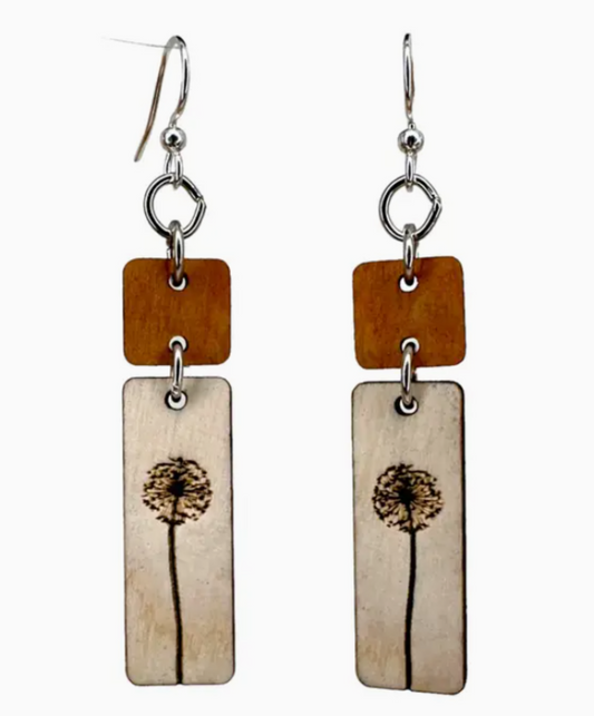 Wooden Earrings Dandy Dangle