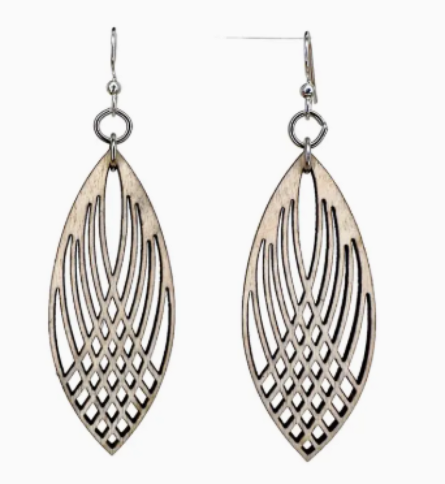 Wooden Earrings Oval Embrace