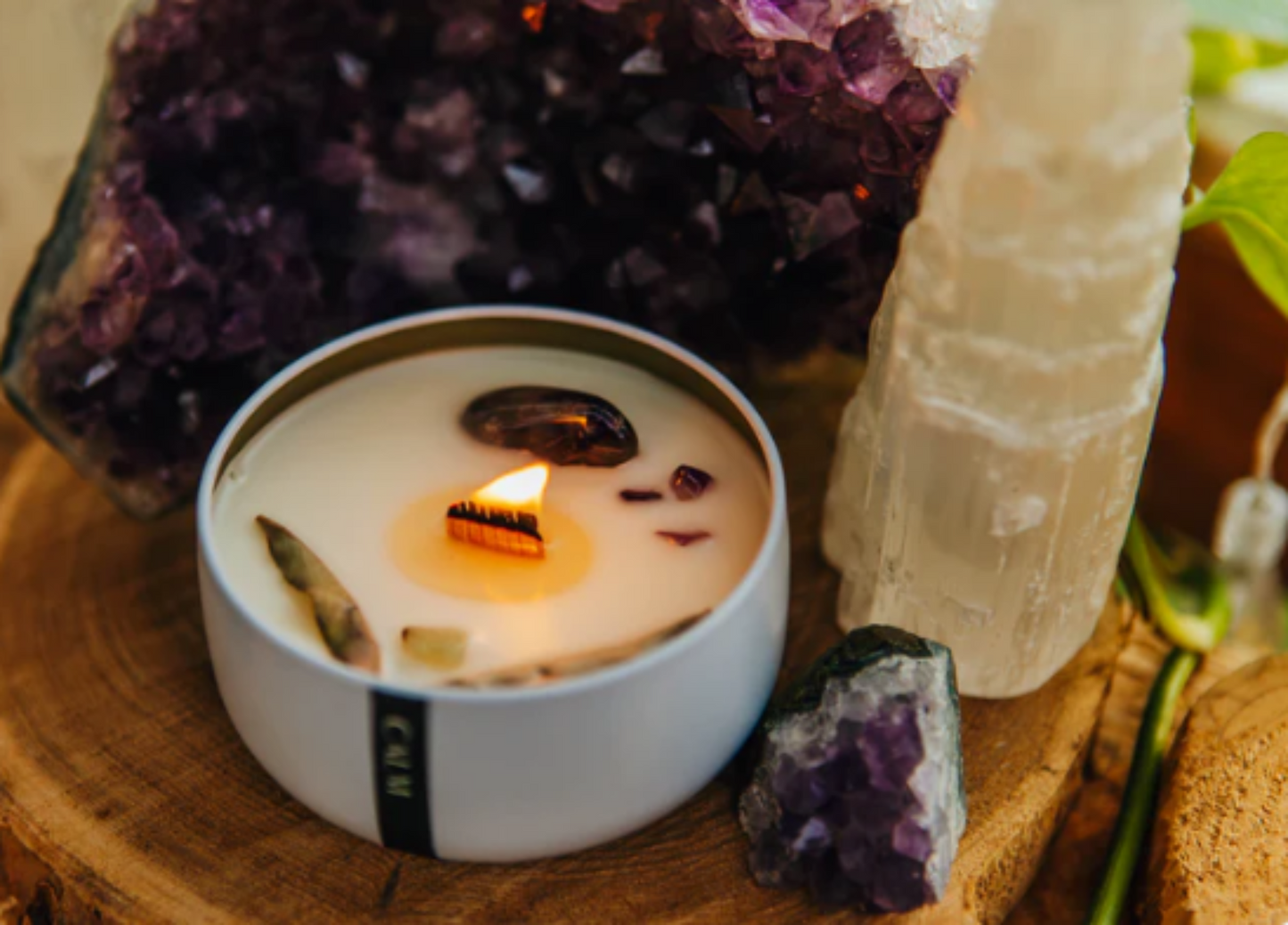 Calm 4oz Wooden Wick Candle