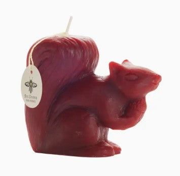 Squirrel Candle – 100% Pure Beeswax – Hand-Sculpted