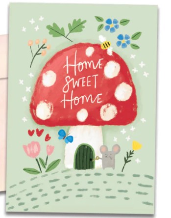 Mushroom House New Home Card