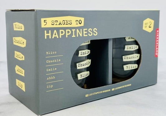 5 Stages To Happiness Tumblers Set of 2
