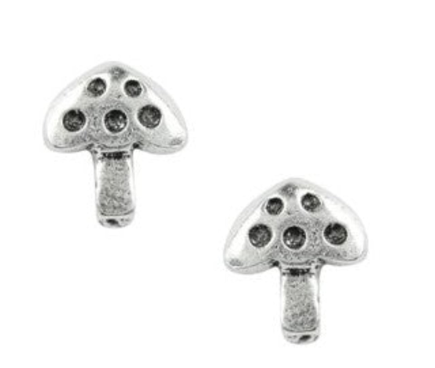 Sterling Silver Mushroom Stud Earrings
