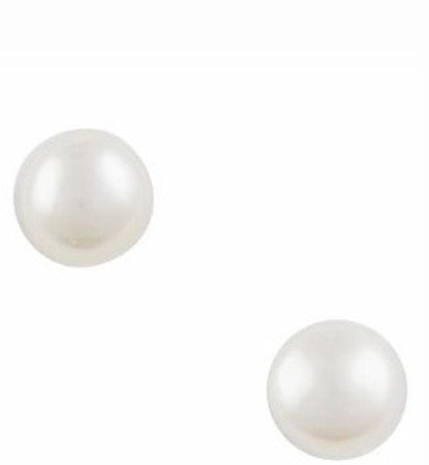 Sterling Silver Pearl Post Earrings 4mm