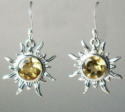 Sterling Silver Citrine Sunshine Earrings