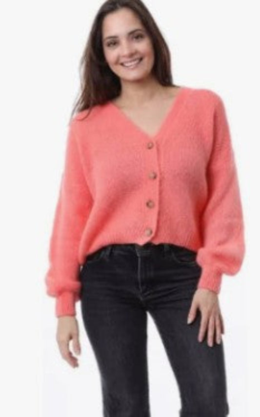 Coral Cardigan Sweater - One Size