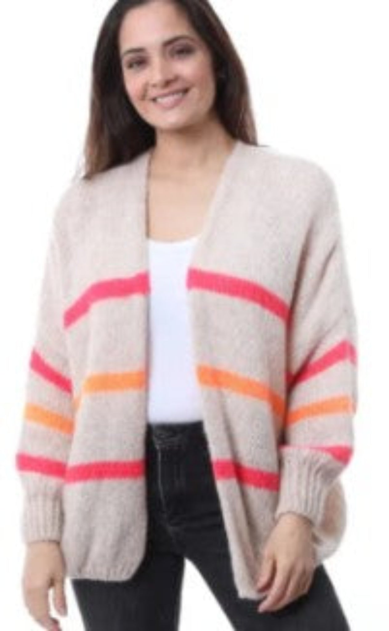 Striped Cardigan Sweater Assorted - One Size