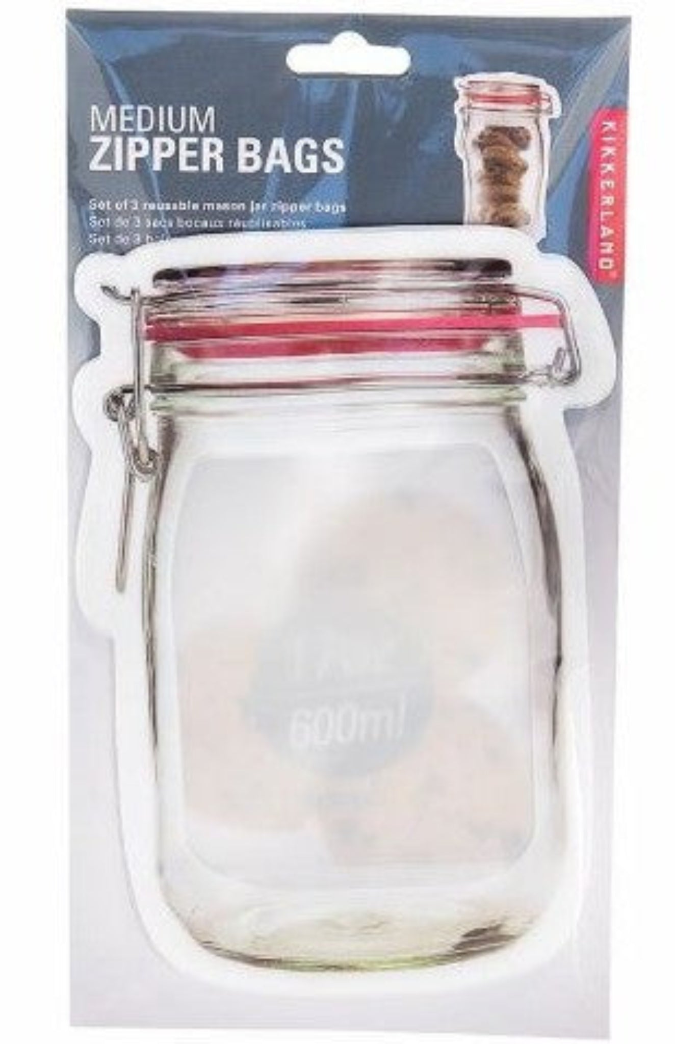Medium Mason Jar Zip Bags