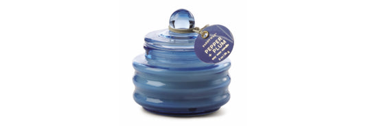 Beam Candle Blue Glass - Pepper + Plum 3oz
