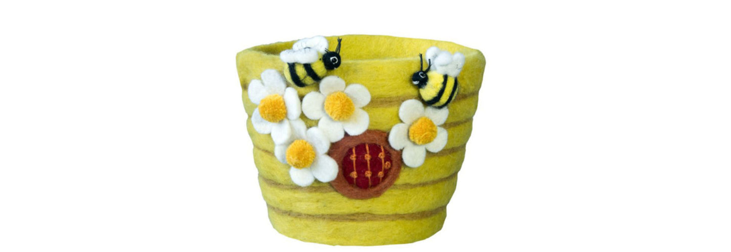 Felted Wool Decorative Pot