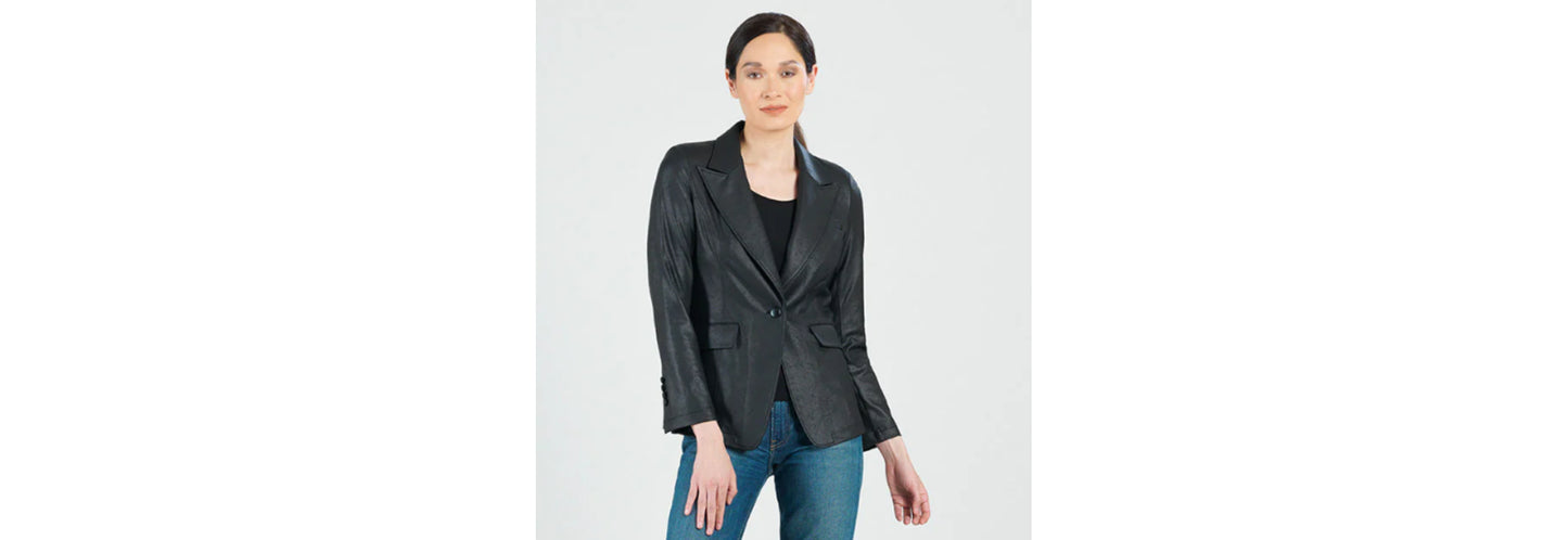 Liquid Leather Blazer