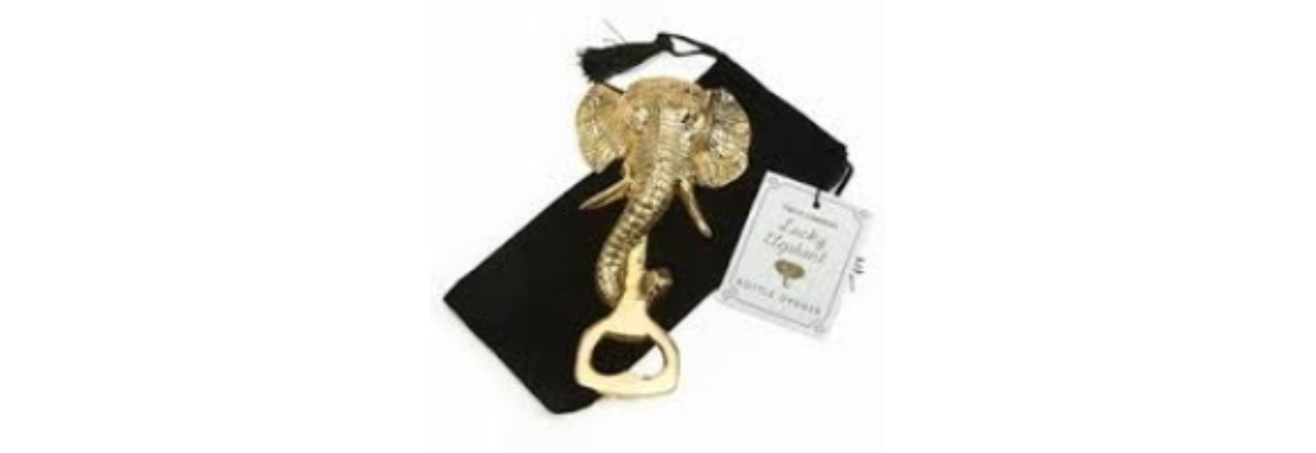 Lucky Elephant Bottle Opener in Gift Pouch