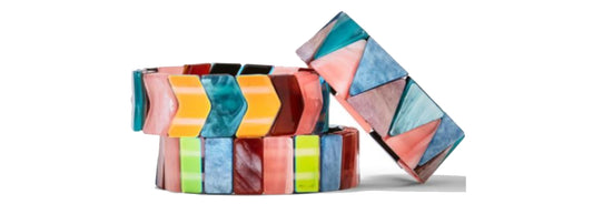 Resin Geometric Shape Bracelet