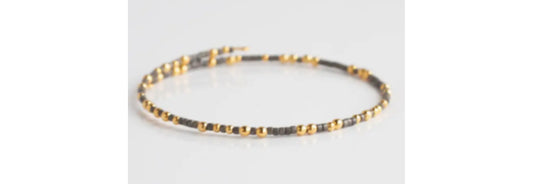 Confetti Bangle Bracelet Graphite/Gold