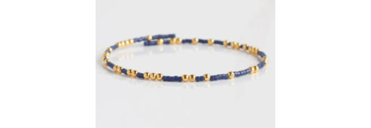 Confetti Bangle Bracelet Navy/Gold