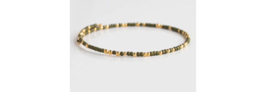 Confetti Bangle Bracelet Olive/Gold