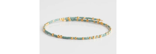 Confetti Bangle Bracelet Turquoise/Gold