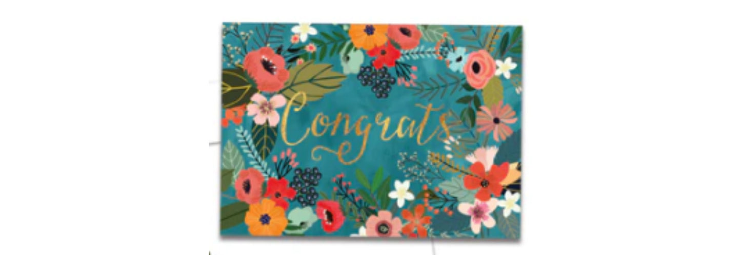 Congrats Flowers Congratulations Card