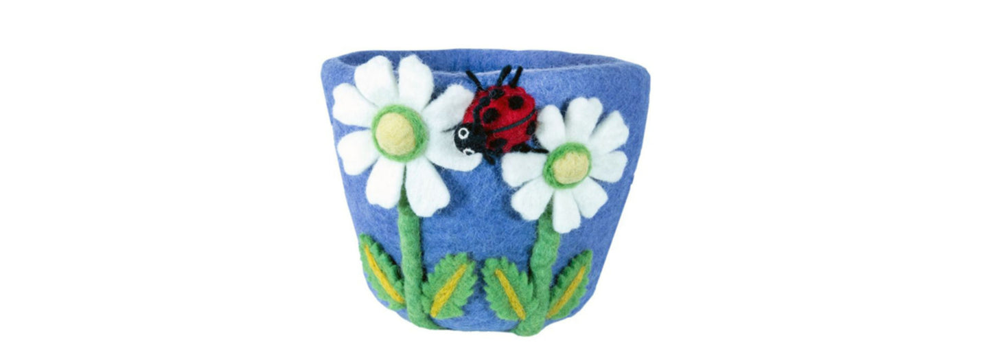 Felted Wool Decorative Pot