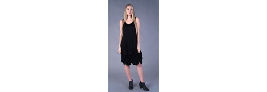 Shana Dress Crinkle Bubble Black