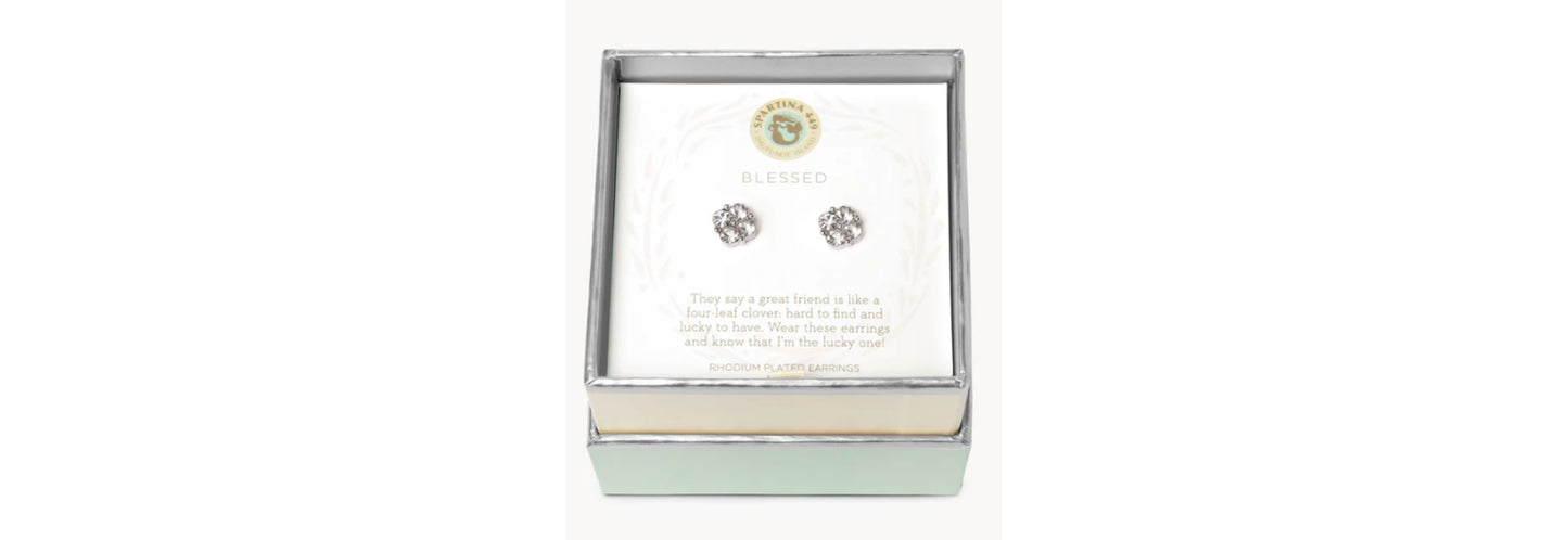 Sea La Vie Earrings Blessed Crystal Clover