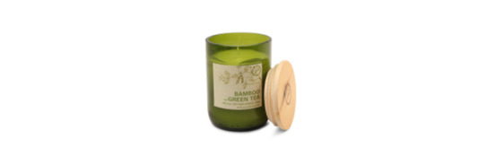 Eco Green Glass Candle Bamboo and Green Tea 8oz