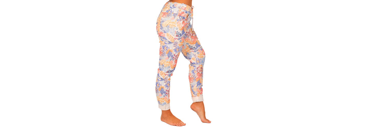 Tropical Print Pants | One Size