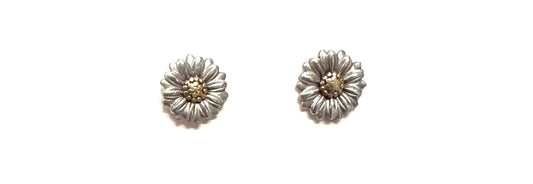 Two-Tone Flower Earrings